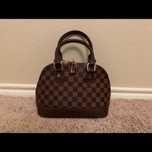 Brown Checkered Crossbody Bag from Amazon